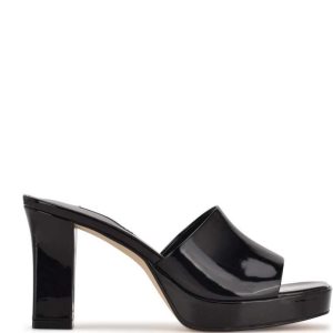 Nine West Behot Absatz Badelatschen Sandalen Damen Schwarz | PGXZFE-720