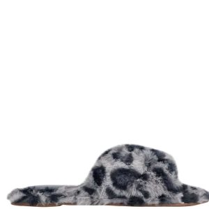 Nine West Cozy Flache Badelatschen Sandalen Damen Grau Leopard | BNAHJY-456
