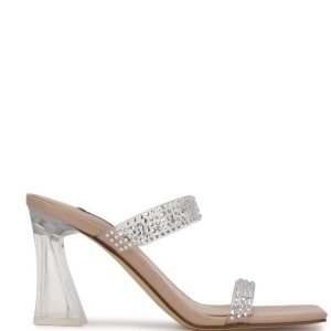 Nine West Darla Absatz Badelatschen Sandalen Damen Beige | OSHZEX-689