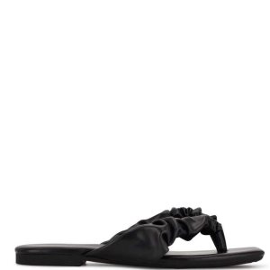 Nine West Daxx Flache Badelatschen Sandalen Damen Schwarz | IAHBFE-506