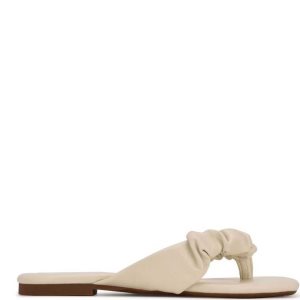 Nine West Daxx Flache Badelatschen Sandalen Damen Weiß | LJYOTQ-831