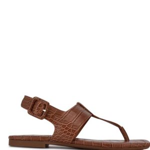 Nine West Define Flache Tanga Sandalen Damen Kaffee | IXQOLJ-172