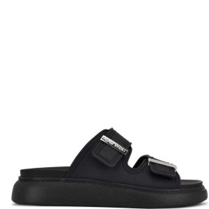 Nine West Dew Badelatschen Sandals Flache Schuhe Damen Schwarz | MXCTHD-072