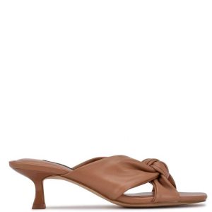 Nine West Dipa Absatz Badelatschen Sandalen Damen Beige | SHNOGV-408