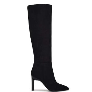 Nine West Eardy Absatz Stiefel Damen Schwarz | ZRIVHS-827