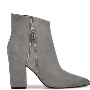 Nine West Glorya Absatz Stiefel Damen Grau | LGWDRT-394