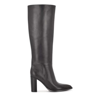 Nine West Hiya Absatz Stiefel Damen Schwarz | EIKHXC-632