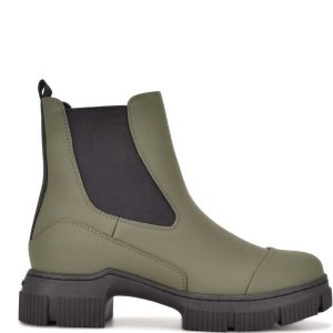 Nine West Iola Chelsea Lug Sole Stiefel Damen Olivgrün | DCZMKG-017