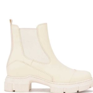 Nine West Iola Chelsea Lug Sole Stiefel Damen Weiß | ISZRNX-285