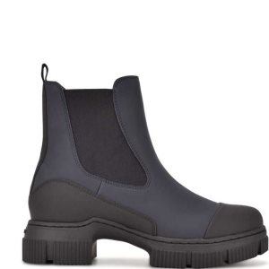 Nine West Iola Chelsea Lug Sole Stiefel Damen Navy | KJIBOM-579
