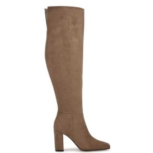 Nine West Kalida Absatz Stiefel Damen Grau | CYGQRZ-146