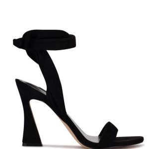 Nine West Kelsie Ankle Wrap Sandals Hohe Schuhe Damen Schwarz | WVFRBX-487