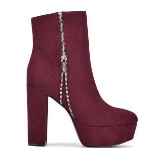 Nine West Kerri Plattform Stiefel Damen Bordeaux | MWAHBV-843