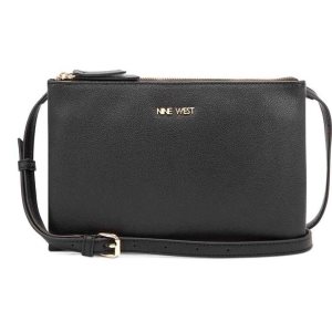 Nine West Lianna Double Zip crossbody taschen Damen Schwarz | CPWETK-540