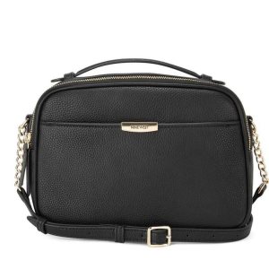 Nine West Pamela Camera crossbody taschen Damen Schwarz | SGODMI-370