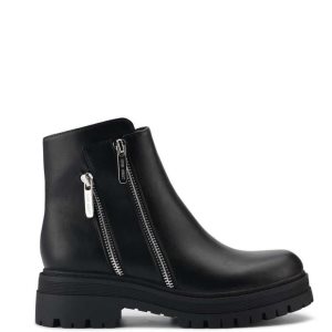 Nine West Pulls Lug Sole Stiefel Damen Schwarz | FOYGZB-678