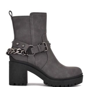 Nine West Quilip Absatz Stiefel Damen Dunkelgrau | IMLWCK-098