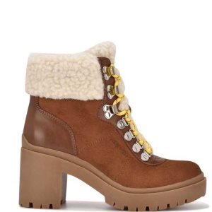 Nine West Quimbie Absatz Stiefel Damen Braun | ZDBUTY-197