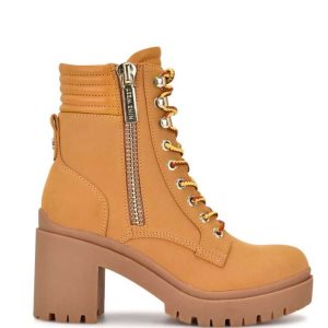 Nine West Quiz Absatz Stiefel Damen Beige | YKNIMX-318