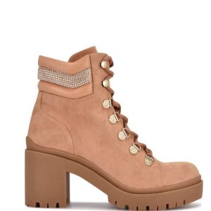 Nine West Qwork Lug Sole Stiefel Damen Braun | JAPUMH-357
