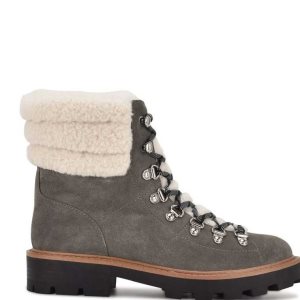 Nine West Rima Combat Lug Sole Stiefel Damen Grau | KYMTCQ-795