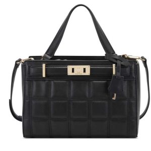 Nine West Sadie Small Elite Satchel crossbody taschen Damen Schwarz | GKQXWV-056