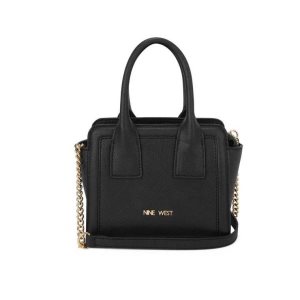 Nine West Sara Mini Tote crossbody taschen Damen Schwarz | ISGYAH-078