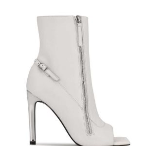 Nine West Sohot Peep Kappe Stiefel Damen Weiß | MFZYPO-239
