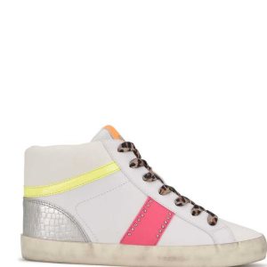 Nine West Stunnah High Top Sneakers Damen Weiß Mehrfarbig | TKEXSG-867
