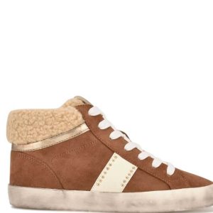Nine West Stunnah High Top Sneakers Damen Braun Weiß | VKDFYR-462
