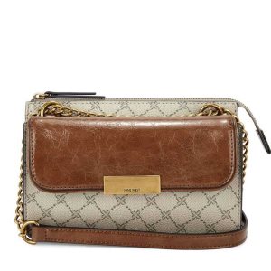 Nine West Susan Cnvrtble Xbdy Top Zip crossbody taschen Damen Beige Braun | MVOLAC-184