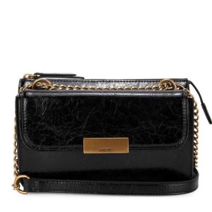 Nine West Susan Cnvrtble Xbdy Top Zip crossbody taschen Damen Schwarz | THPXER-801