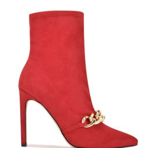 Nine West Timbaa Kleider Bootie Stiefel Damen Rot | WZTCIM-108