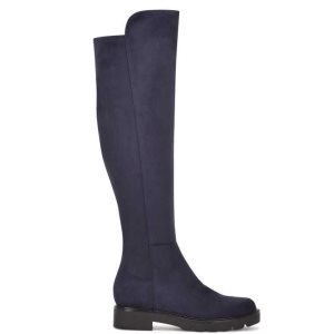 Nine West Tread Over The Knee Lug Sole Stiefel Damen Navy | AXJCOF-634