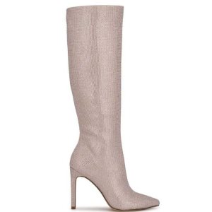 Nine West Tysh Rhinestone Kleider Stiefel Damen Rosa | MKZUXF-758