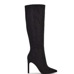 Nine West Tysh Rhinestone Kleider Stiefel Damen Schwarz | RPFQJY-840
