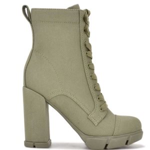 Nine West Vega Absatz Stiefel Damen Olivgrün | TODVLA-293