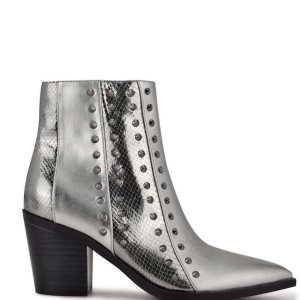 Nine West What Studded Block Heel Stiefel Damen | VSTFRM-067