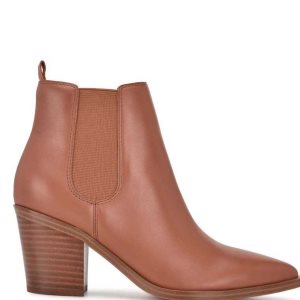 Nine West Wyllis Block Heel Stiefel Damen Kaffee | UDLXRG-276